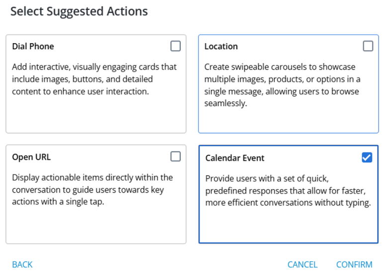 calendar event action